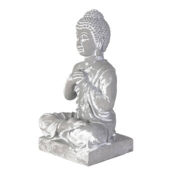 Statue Bouddha Assis Ciment 27cm 2