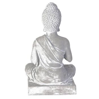 Statue Bouddha Assis Ciment 27cm 3