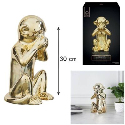 Golden Monkey Statue 10Cm