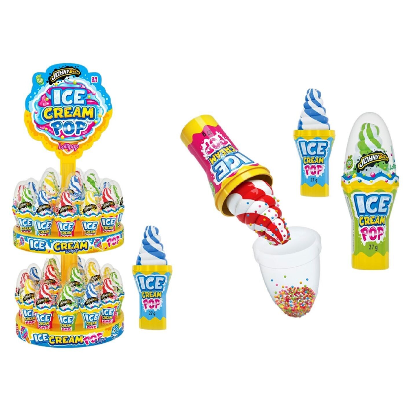 Gelato Johny Bee e lecca-lecca di caramelle