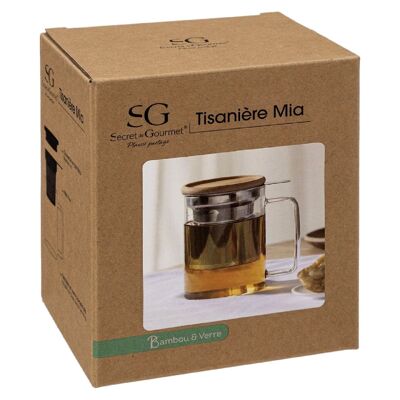 Tisanière Bamboo & Verre 45Cl