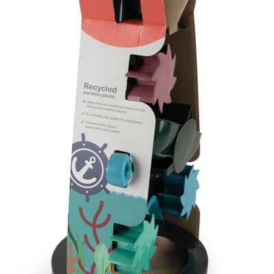 Bioplastic toy - Blue Marine Toys - Windmill & beach set - 22x44x20.5cm