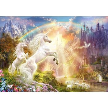 Peinture diamant licorne, 40x30 cm, forets carrés 1