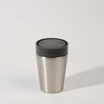 Tasse circulaire en acier inoxydable 8oz gris tempête (1 x pack 8) tasse à café réutilisable durable 2