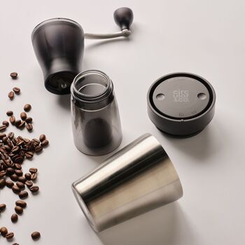 Tasse circulaire en acier inoxydable 8oz gris tempête (1 x pack 8) tasse à café réutilisable durable 3