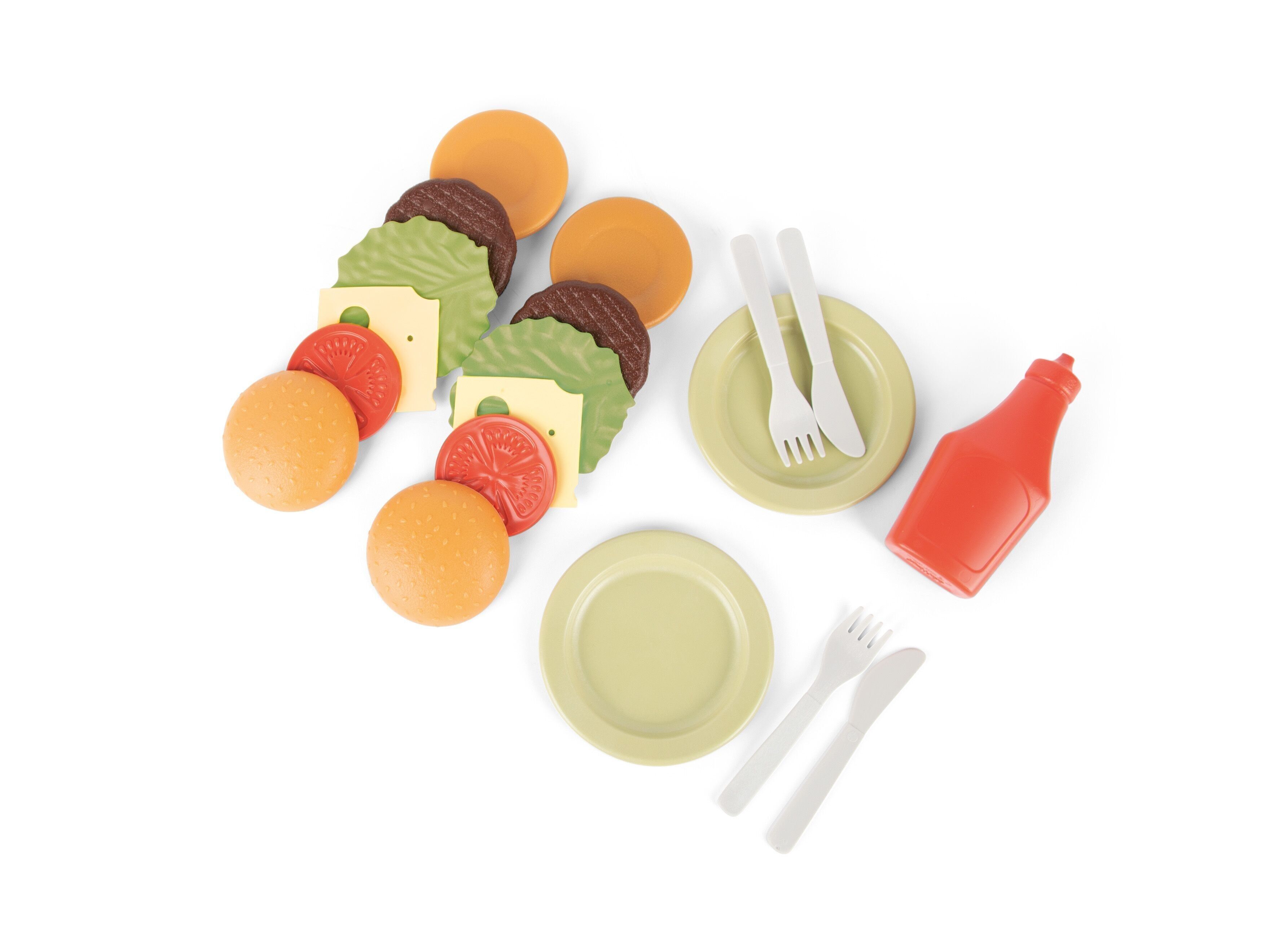 Juguete de bioplástico - Orgánico - Juego de hamburguesas en caja de regalo 34,5x17,5x19cm