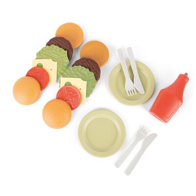 Spielzeug aus Biokunststoff – Bio – Burger-Set in Geschenkbox 34,5 x 17,5 x 19 cm