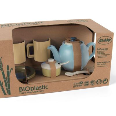 Juguete de bioplástico - Orgánico - Juego de té en caja de regalo 34,5x17,5x19cm