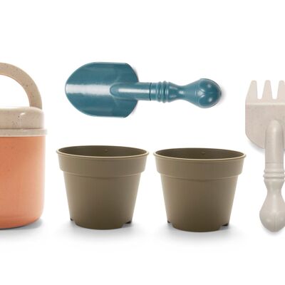 Bioplastic toy - Organic - Gardening set with watering can in gift box 34.5x17.5x19cm
