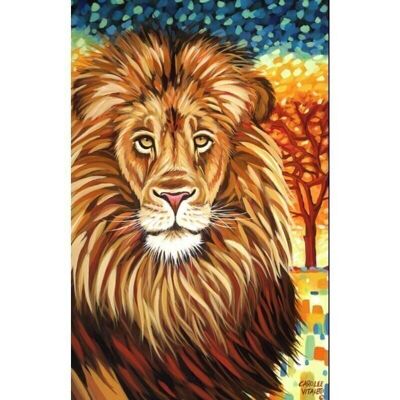 Diamond Painting African Lion, 35x50 cm, Round Drills