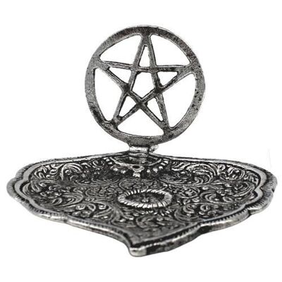 Räucherstäbchenhalter Pentagramm, Antik-Finish