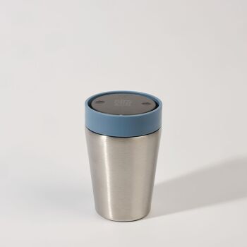 Tasse circulaire en acier inoxydable 8oz Rockpool Blue (1 x pack 8) Tasse à café réutilisable durable 2