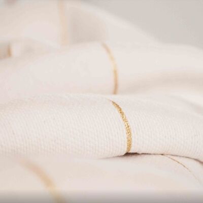 Coperta in lana bianca e oro 2m/1,50m