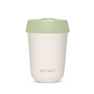 Travel Cup to Go -Reusable mug  250ml White / Mint Green