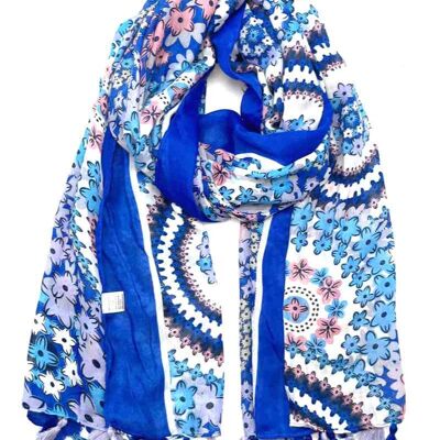 Foulard à pompon motif rond xt-8