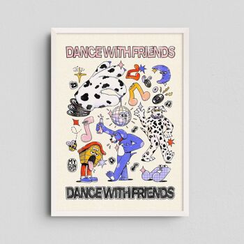 Giclée Art Print - Danse entre amis - Blanc cassé - My Sunbeam 2