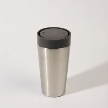 Tasse circulaire en acier inoxydable 12oz gris tempête (1 x pack 8) tasse à café réutilisable durable 2