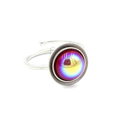 Aura Ring 01 Minimalistischer Ring mit AB-Perle