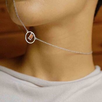 Baguette Necklace 01 - Collier minimaliste avec cristal 2