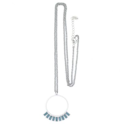 Baguette Necklace 04 - Collier long pendentif avec cristaux