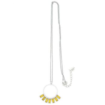 Baguette Necklace 03 - Collier pendentif mi-long avec cristaux 10