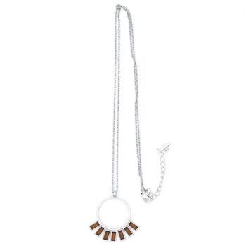 Baguette Necklace 03 - Collier pendentif mi-long avec cristaux 11