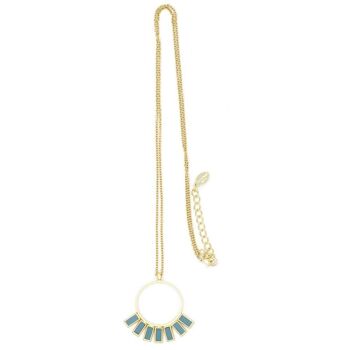 Baguette Necklace 03 - Collier pendentif mi-long avec cristaux 15