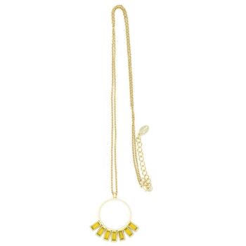 Baguette Necklace 03 - Collier pendentif mi-long avec cristaux 18