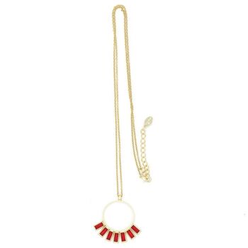Baguette Necklace 03 - Collier pendentif mi-long avec cristaux 20