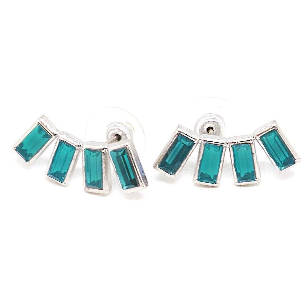 Orecchino Baguette 03 - Eraclimber con cristalli matt