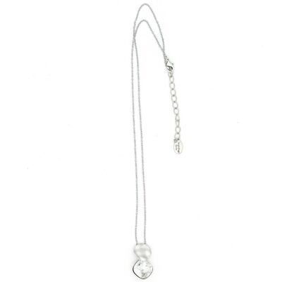 Basics Necklace 02 - Collier pendentif avec plaques et cristal