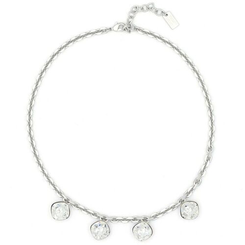 Basics Kette 03 - Glieder-Collier mit Kristallen