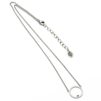 Basics Necklace 12 - Minimalist necklace with circle pendant