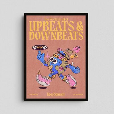 Giclée-Kunstdruck - Upbeats & Downbeats - Retro Brown - My Sunbeam