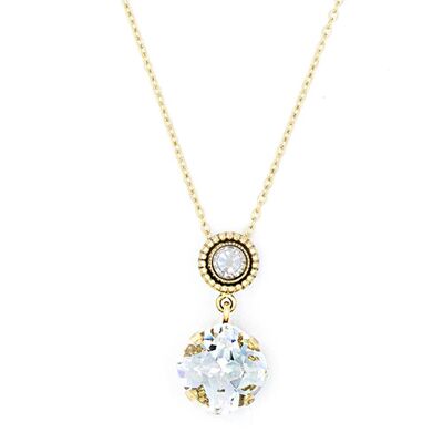Basics Necklace 16 - Romantic necklace with rhinestone pendant