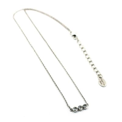 Basics Mini Necklace 01 - Minimalist, with rhinestone pendant