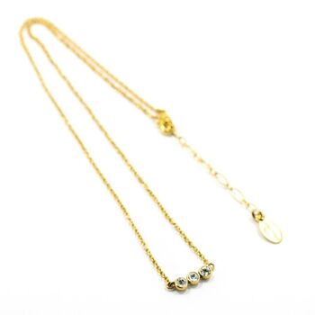 Basics Mini Collier 01 - Minimaliste, avec pendentif en strass 5