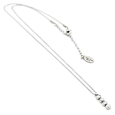 Basics Mini Necklace 02 - Minimalist, with rhinestone pendant