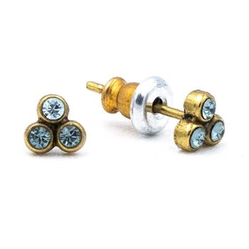 Basics Mini Earring 02 - Minimaliste, avec 3 cristaux 8
