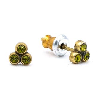 Basics Mini Earring 02 - Minimaliste, avec 3 cristaux 9