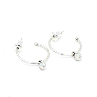 Basics Mini Earring 03 - Créole délicate avec cristal
