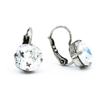 Basics Earring 03 - Classic rhinestone earrings with leverback