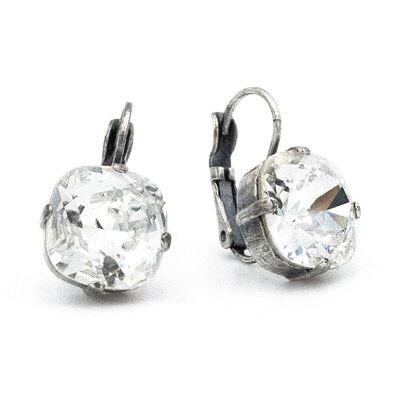 Basics Earring 04 - Boucles d'oreilles classiques en strass avec levier