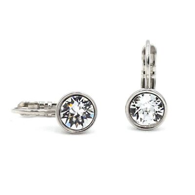 Basics Earring 06 - Petites boucles d'oreilles dormeuses en cristal