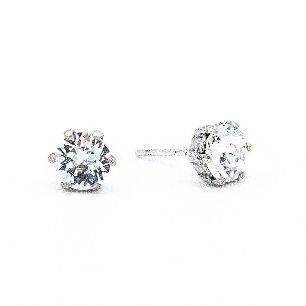 Basics Earring 07 - Small set crystal stud