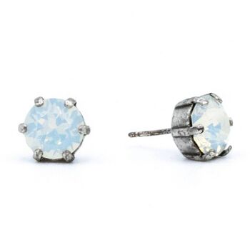 Basics Earring 08 - Clou d'oreille en cristal serti classique 6