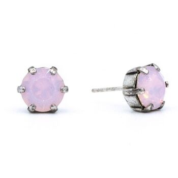 Basics Earring 08 - Clou d'oreille en cristal serti classique 7