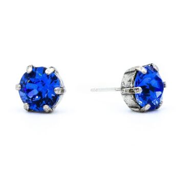 Basics Earring 08 - Clou d'oreille en cristal serti classique 13