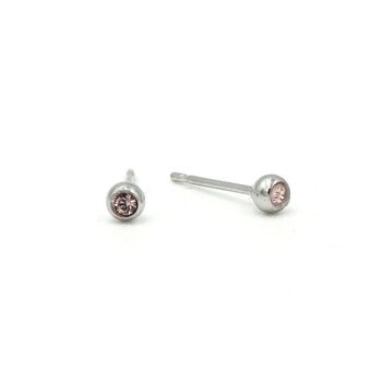 Boucle d'oreille Basics 13 - Clou d'oreille minimaliste en cristal 9