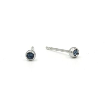 Boucle d'oreille Basics 13 - Clou d'oreille minimaliste en cristal 13